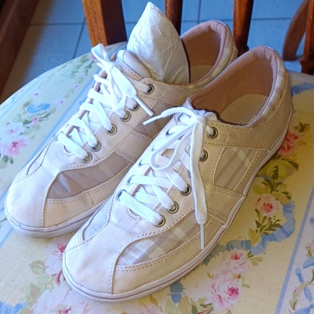 Keds Womens Tan Plaid Canvas Casual Comfort Sports Sneakers Shoes Size US 7